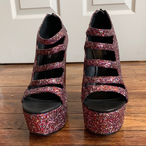 Vero Cuoio | glitter platform heels - Picture 4 of 12